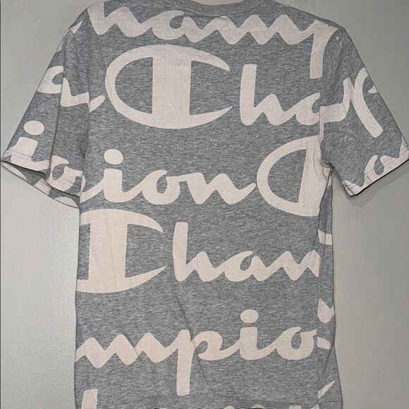 Champion Gray Short Sleeve Tee with Graphic Design - Picture 8 of 8